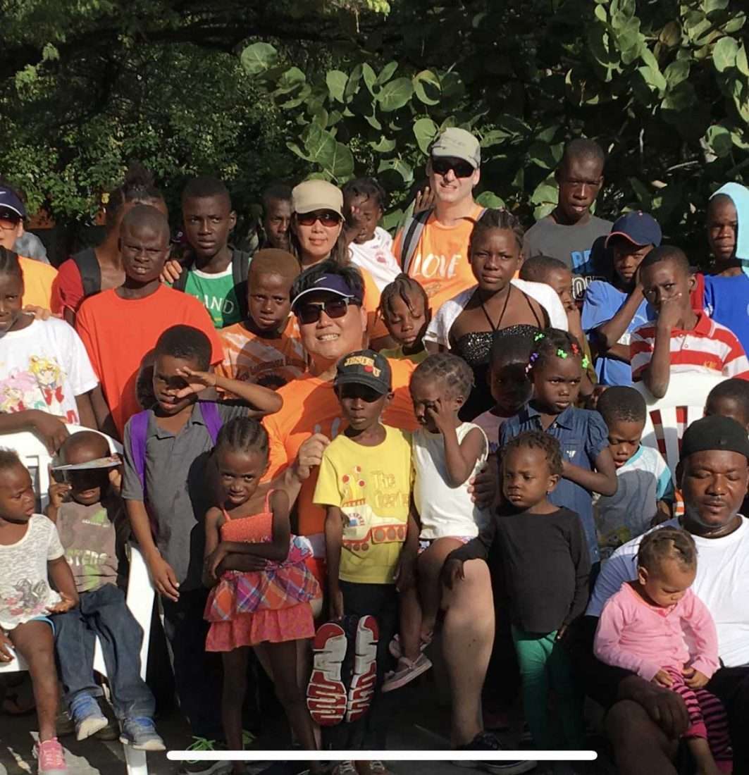 Jesus Medical's staff with Haiti children